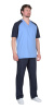 Костюм "ИНТЕРН" мужской: куртка, брюки, тёмно-синий с голубым