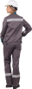 Костюм ГАЛАКТИКА летний, серый-бирюза, женский (Куртка+полукомбинезон) Кос 501 (ЧЗ)