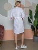 Халат женский Симпл-003 (тк.Смесовая,120) MedLine, белый/красный
